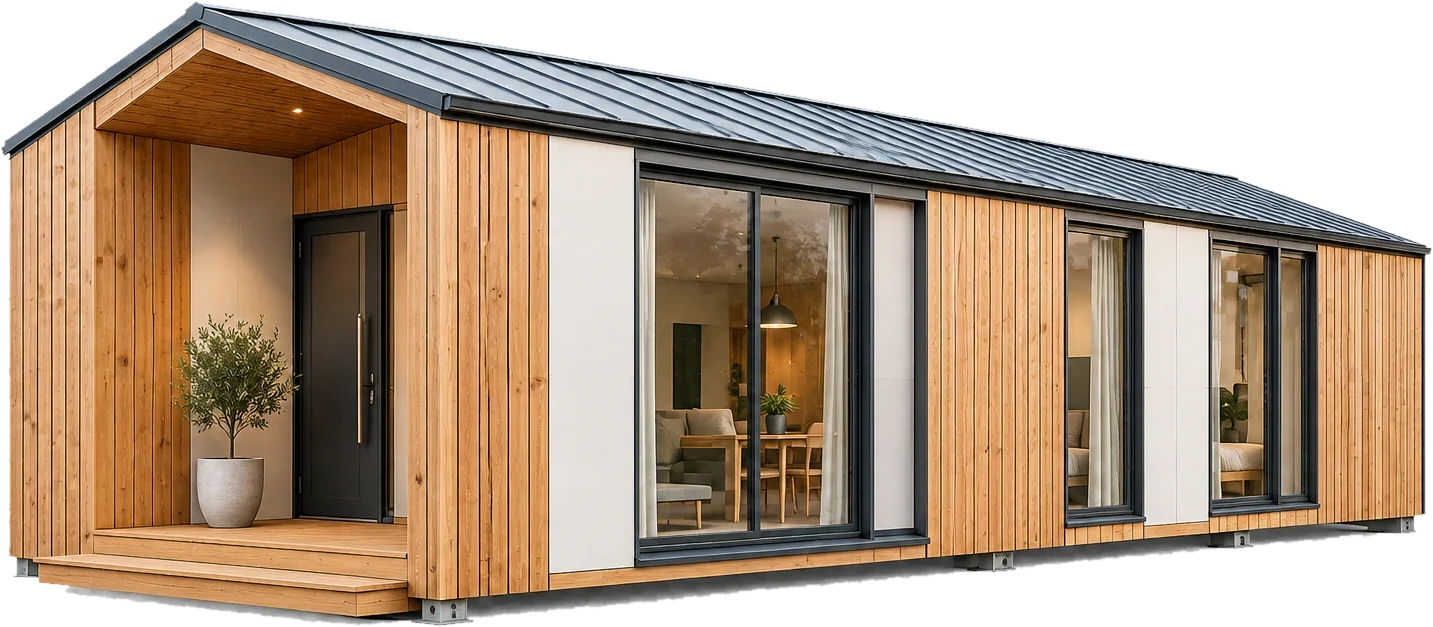Illustrative render: Modular homes